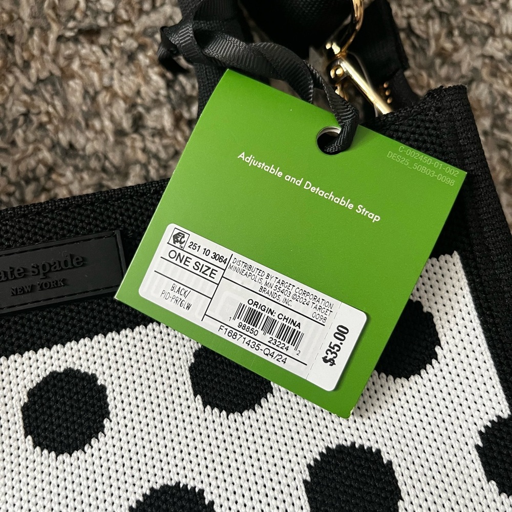 kate spade Black and White Polka Dot Crossbody Bag - Picture 5 of 5